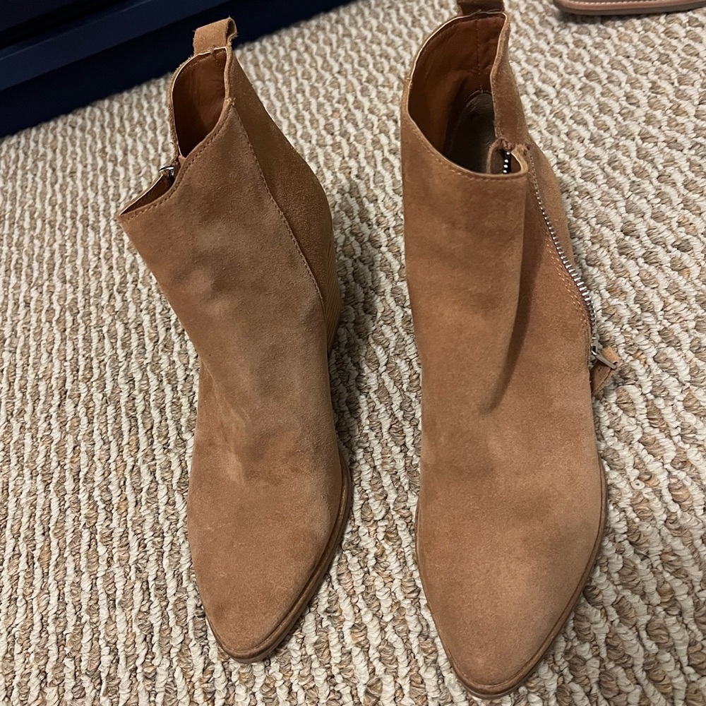 Dolce Vita Cognac Suede Booties